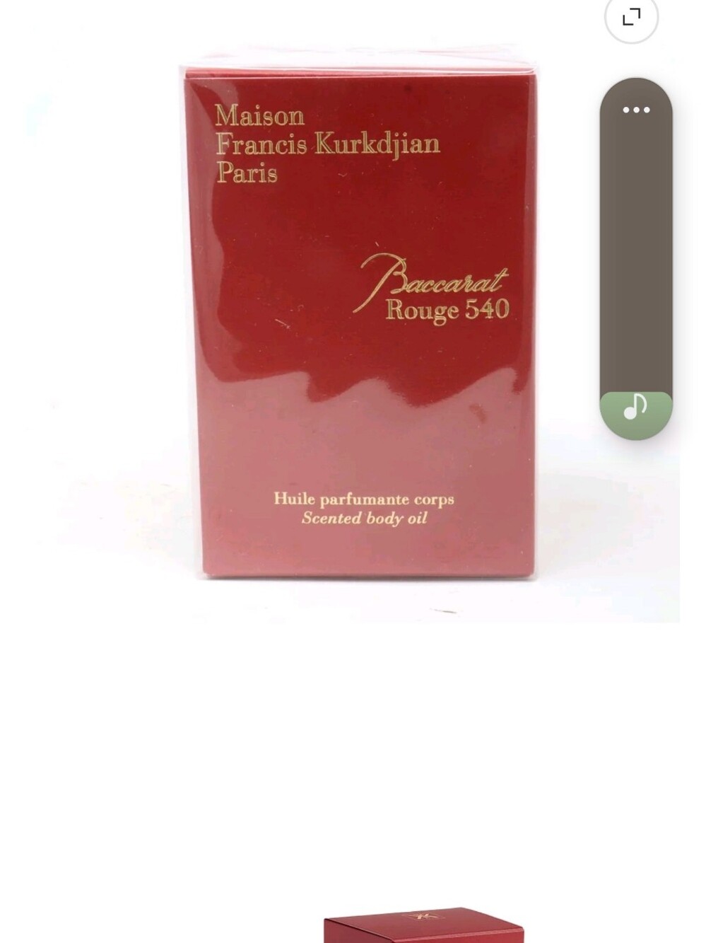 Maison Francis Kurkdjian Baccarat Rouge 540 Body Oil - Red with Gold Accents